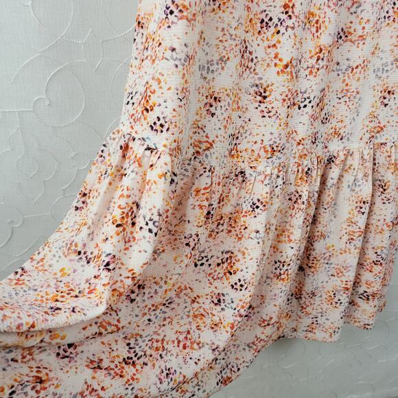 Laundry by Shelli Segal Womens Dress Size 2 Orange Halter Neck Midi Tiered Maxi - Picture 13 of 16